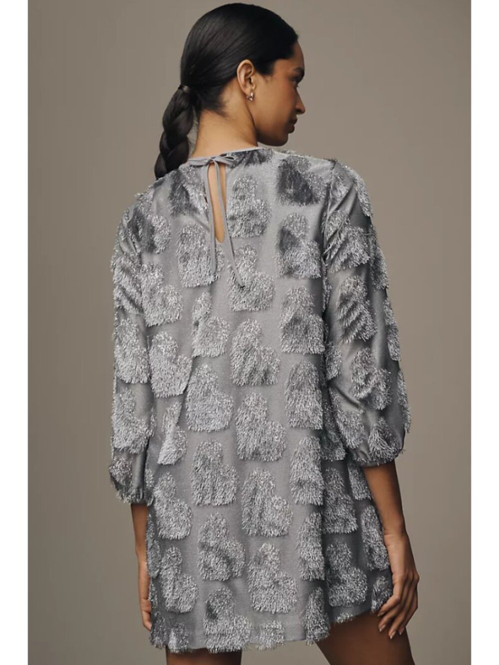Anthropologie Hutch Long-Sleeve Crew-Neck Shift Mini Dress Size MP - Picture 3 of 12